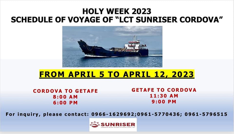 Bohol Island News - From MV SunRiser: Advisory mga kabyahero, naay ...