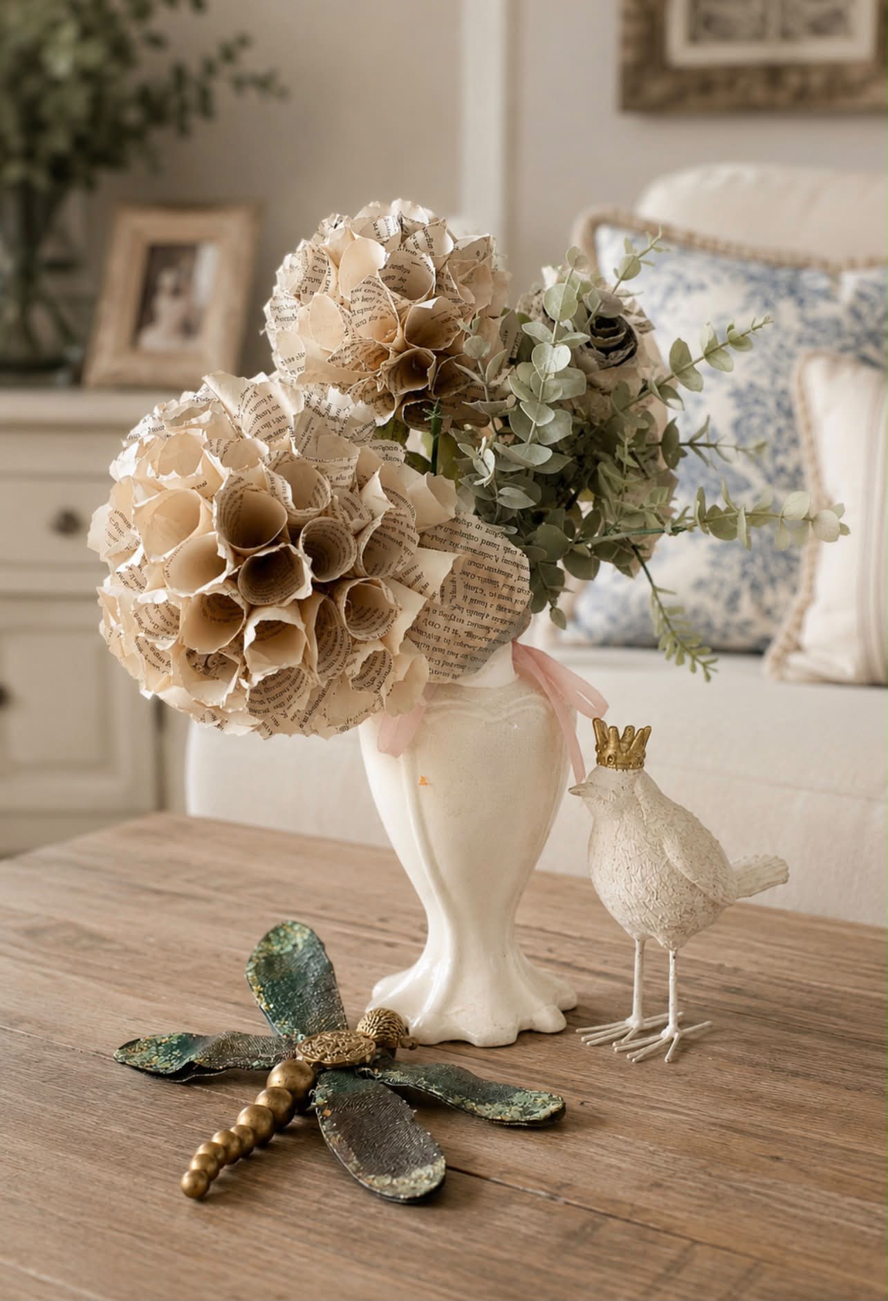 Just - Have you tried making these book-page hydrangea look-alikes