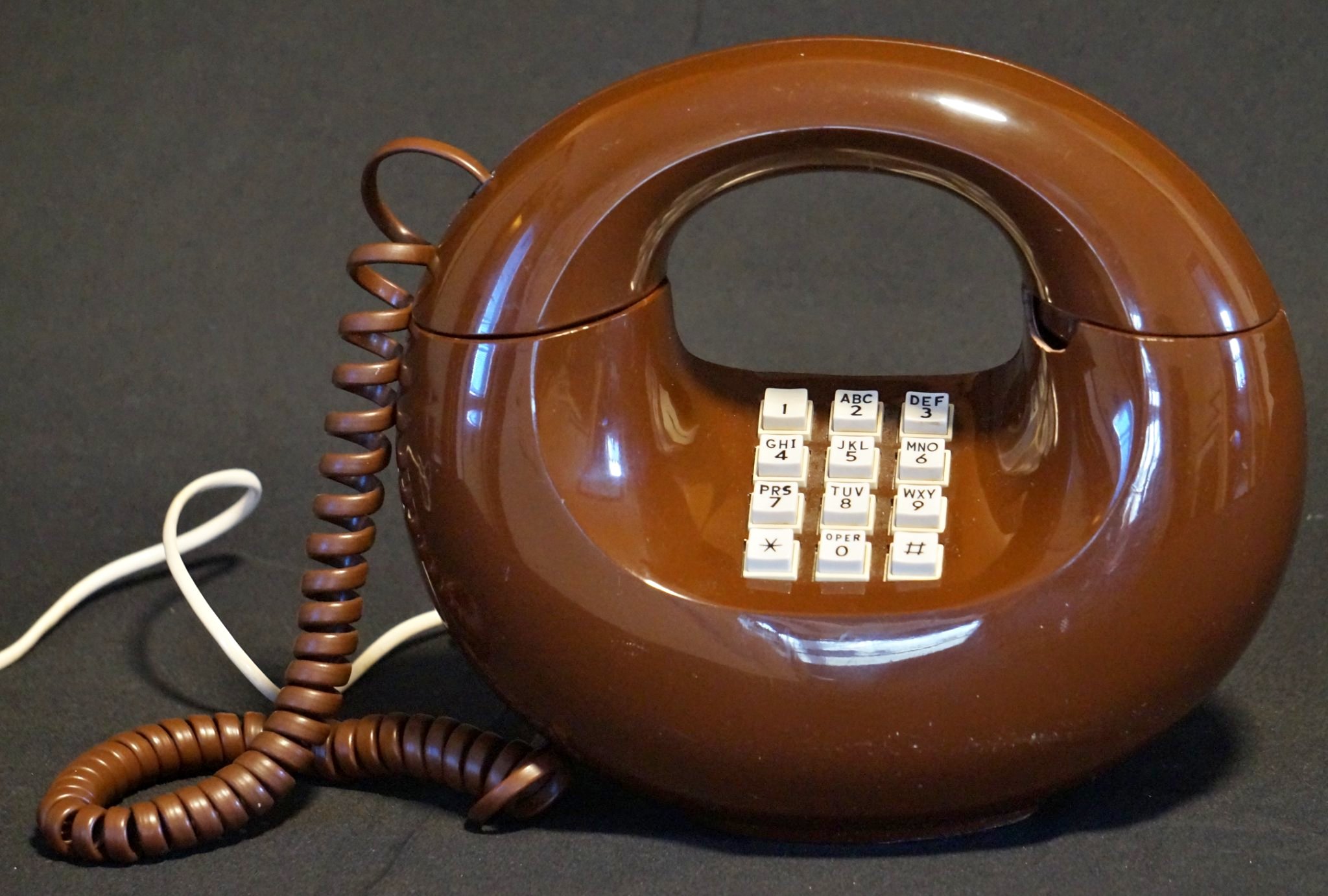 Western Electric Brown SCULPTURA Design Line Touch-tone DONUT Push ...