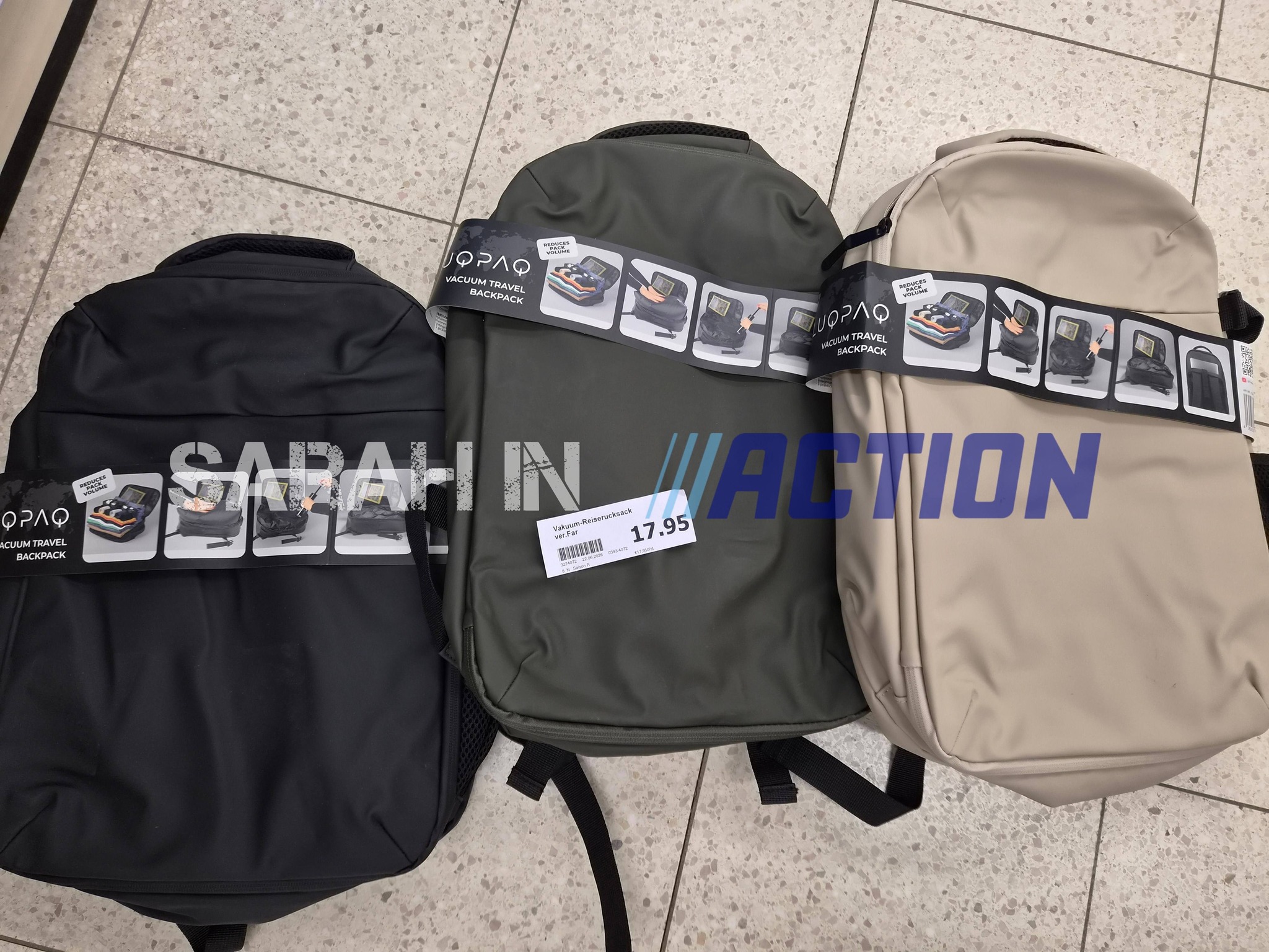Neu bei Action: Vakuum-Reiserucksack für nur 17,95 €!🧳 Wer kennt es nicht? Der Koffer ist schon halb voll, bevor die Reise überhaupt beginnt. 😅 Diesen praktischen Vakuum-Reiserucksack habe ich heute b