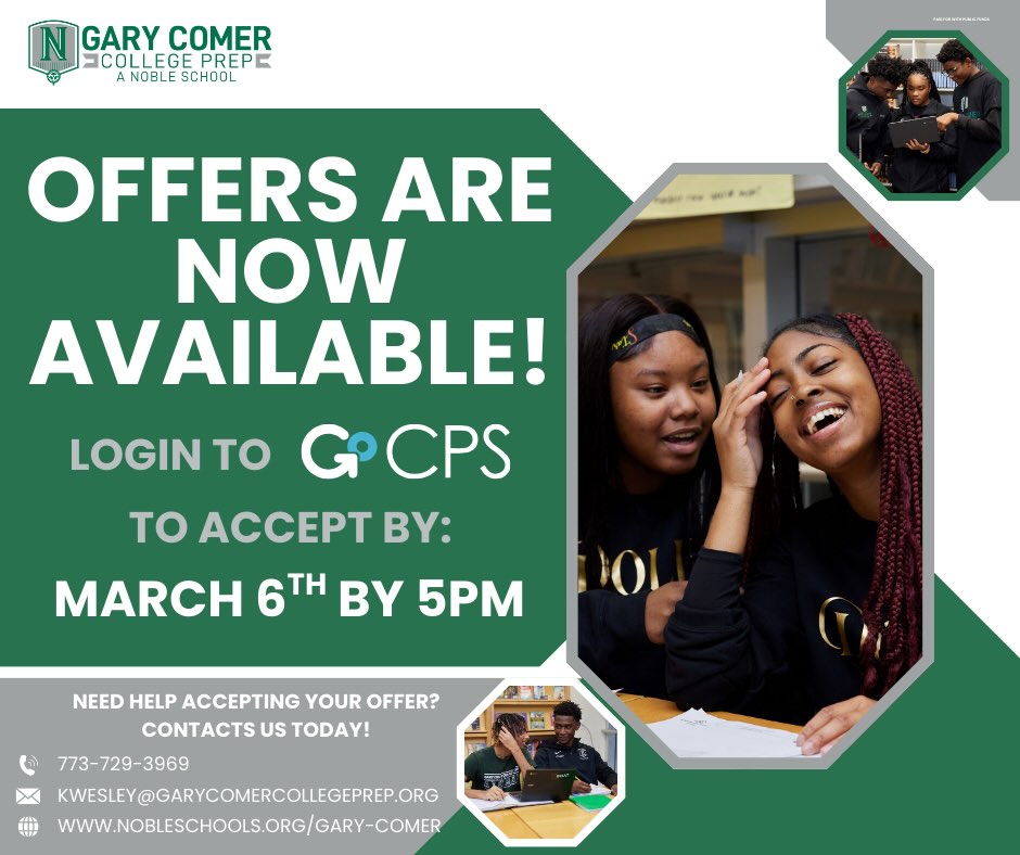 Gary Comer College Prep Middle School, A Noble School | Chicago IL