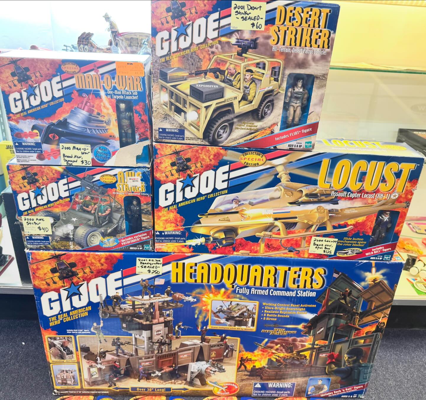 Here's some great G.I. Joe items including sealed toys from the