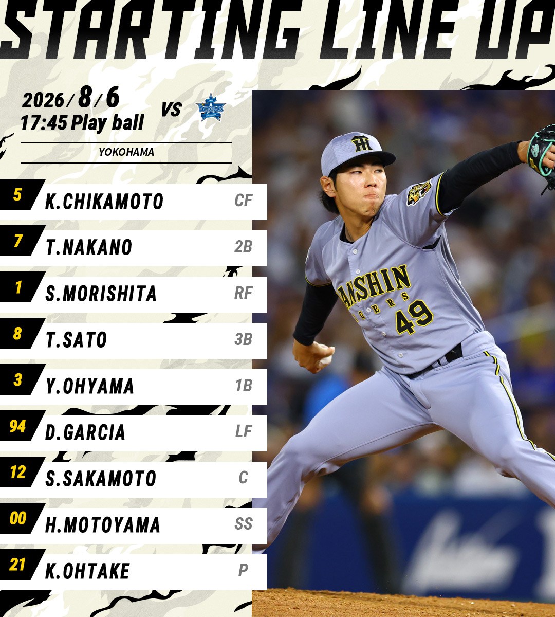 6/5(金)～7(日)阪神甲子園球場での対楽天戦において、新イベント