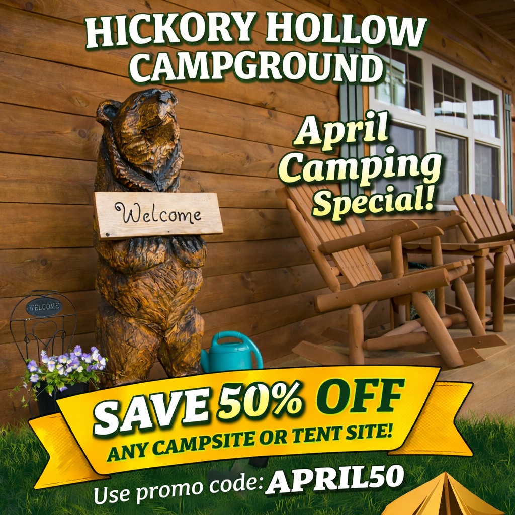 Hickory - 🌸 April Camping = MAJOR SAVINGS! 🌸 Spring is calling, and the ...