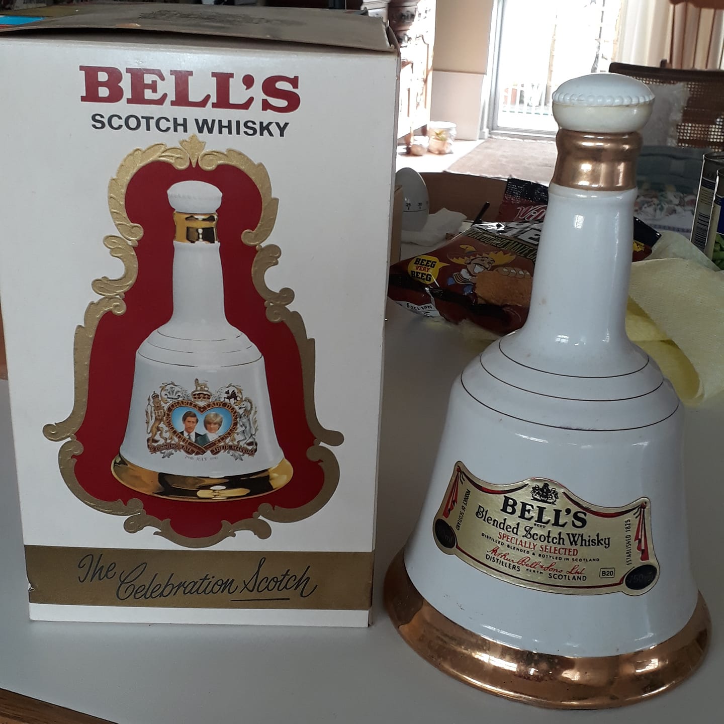 Bell's Whisky decanter to commemorate Charles and Diana's wedding 1981