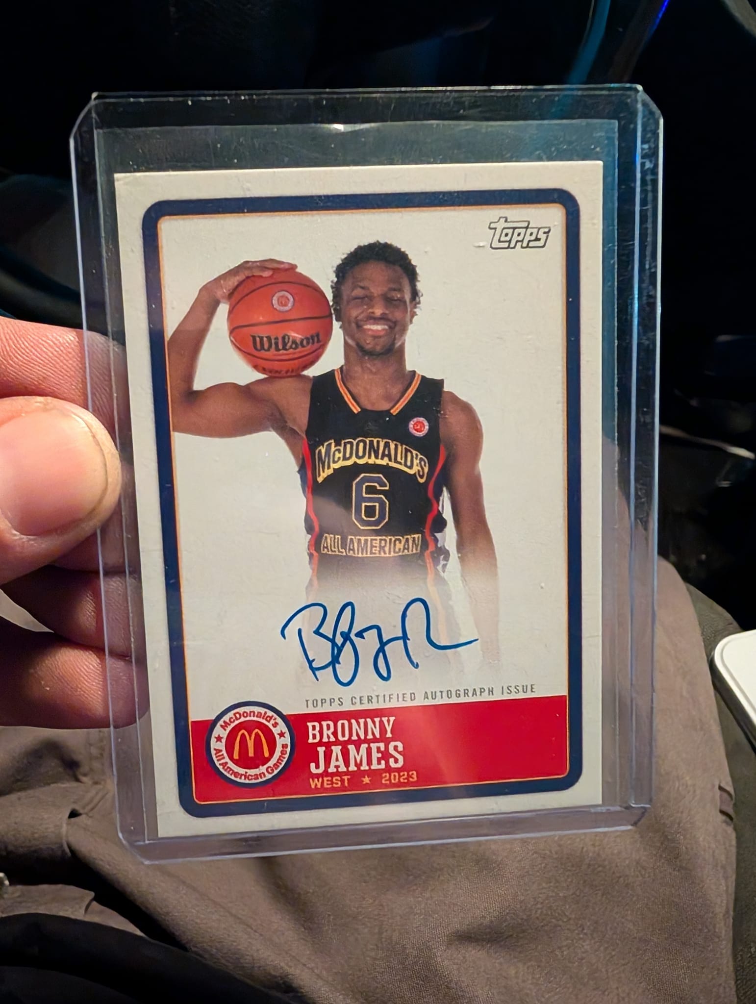Bronny James Topps Chrome auto card has historical value