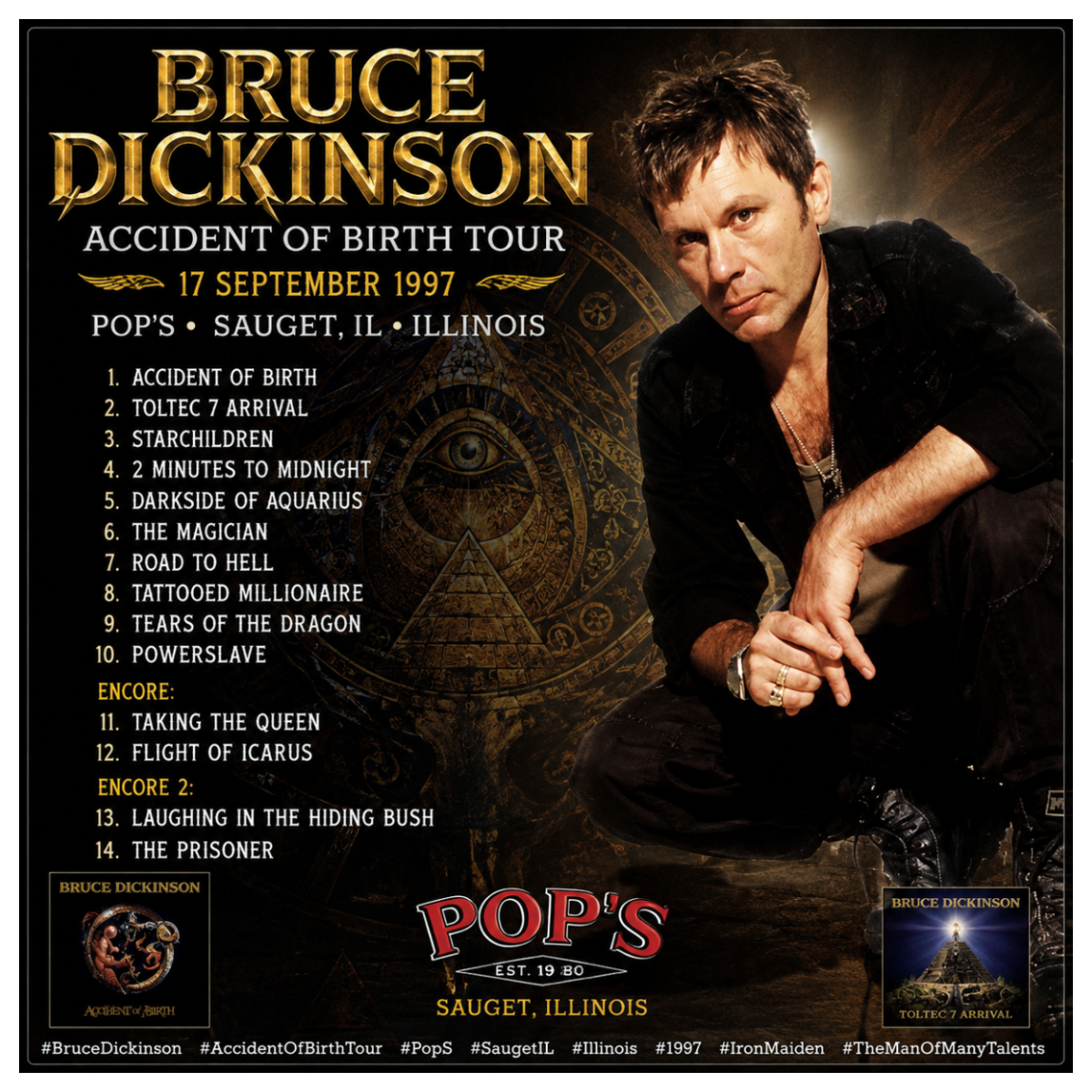 🎵 Bruce Dickinson's Illinois show on 17 September 1997 was the