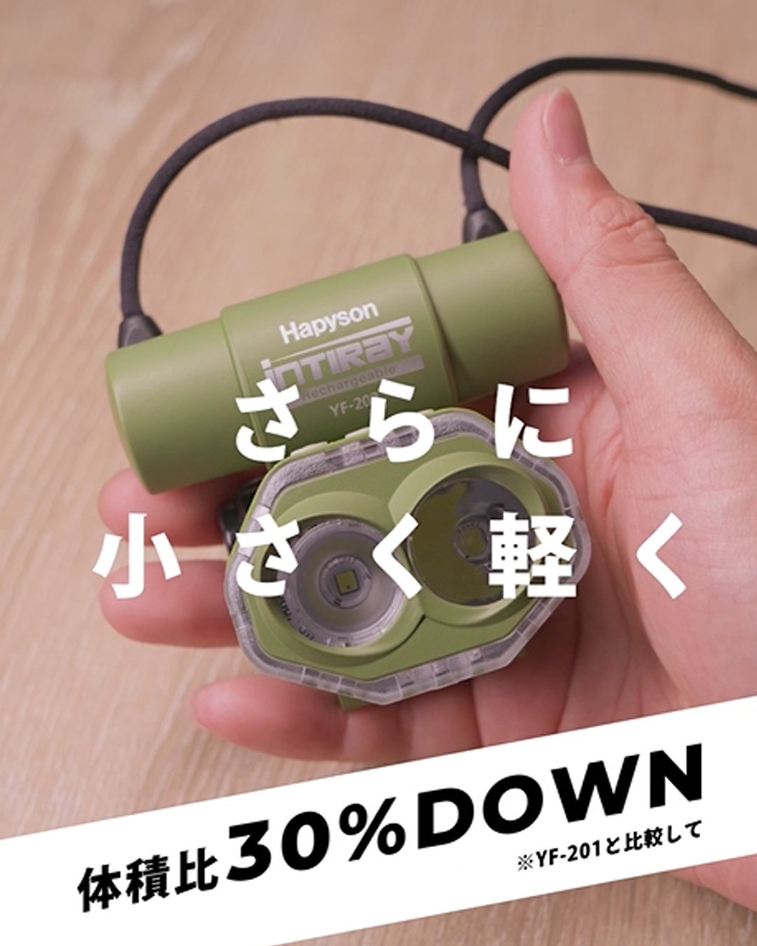 ハピソンの大定番ライトが7年越しのリニューアル！ NEW「充電式