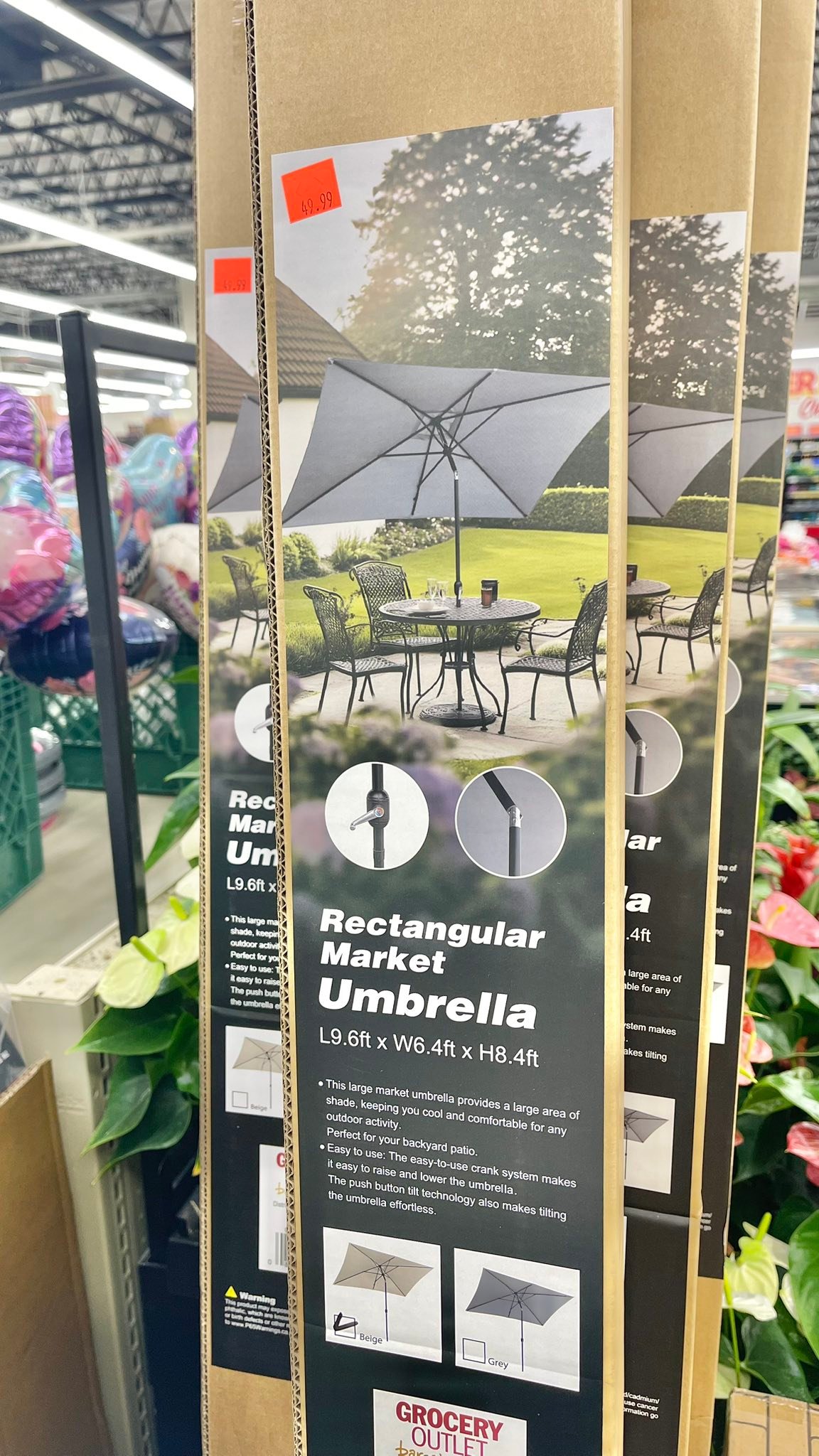 9' rectangular patio umbrella Rectangle Cantilever 9 x 12 / 10 x 13 ft OPENFACE 9' Square Sunbrella Navy Model Family:Trek 1.1 Keeping you cool and