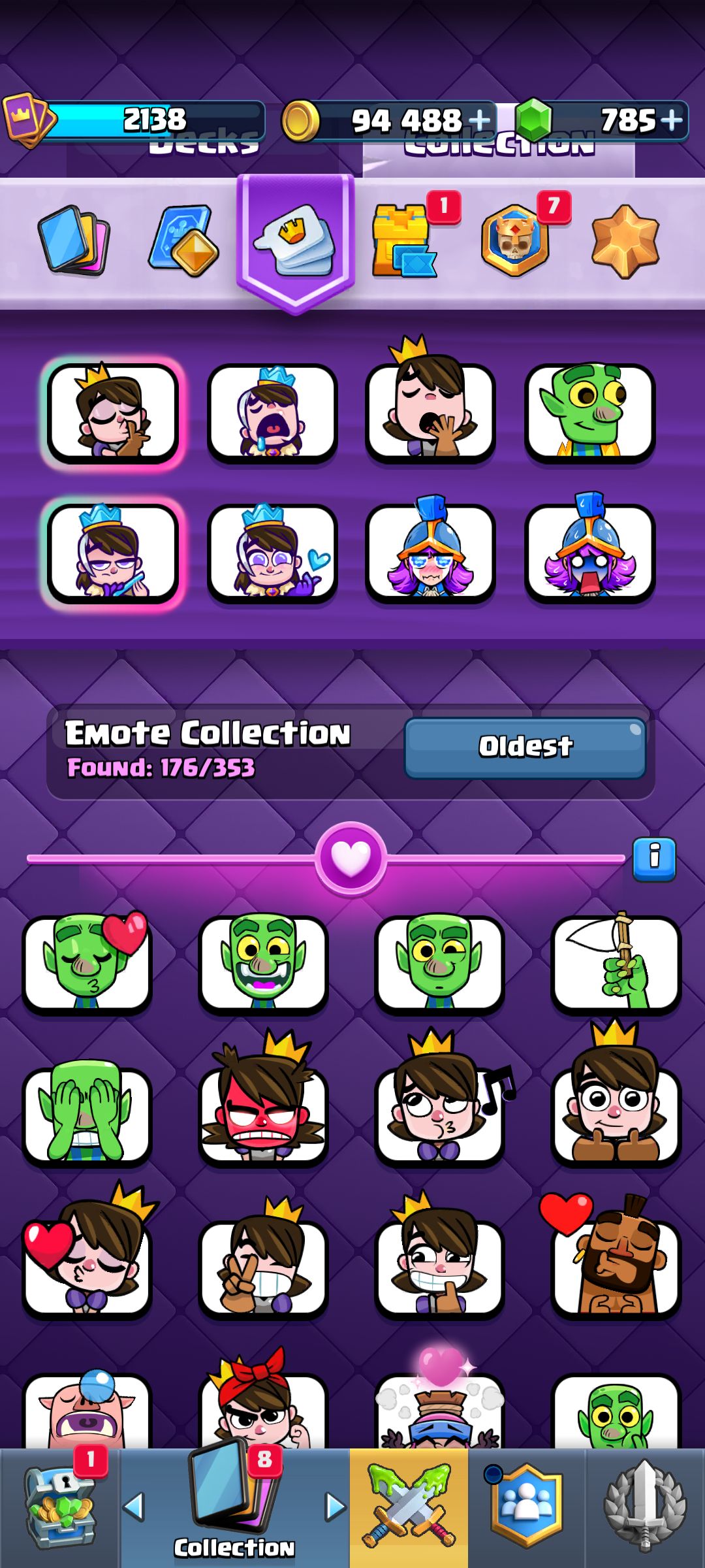 (⑉• •⑉)♡ Yo tambien quiero compartir mi mazo de emotes, doble bostezo para
