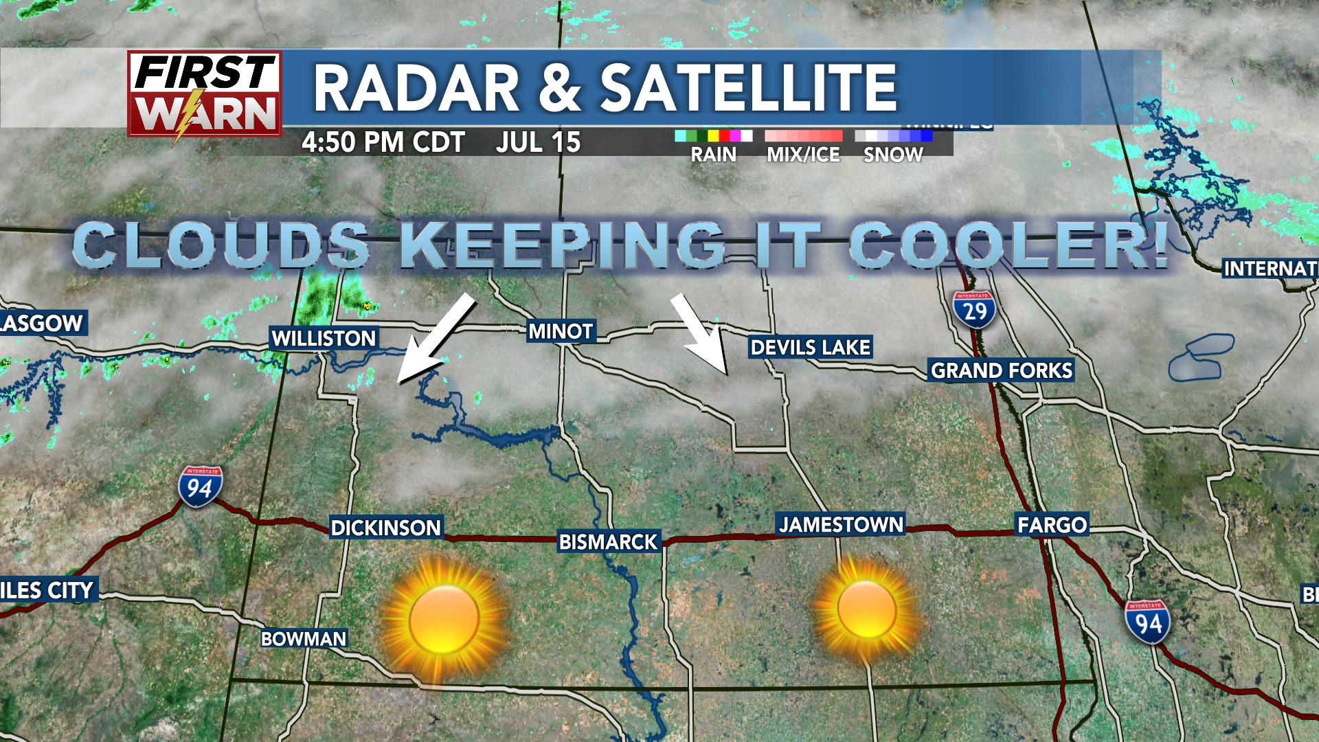 Meteorologist - Clouds are keeping it cooler across the north
