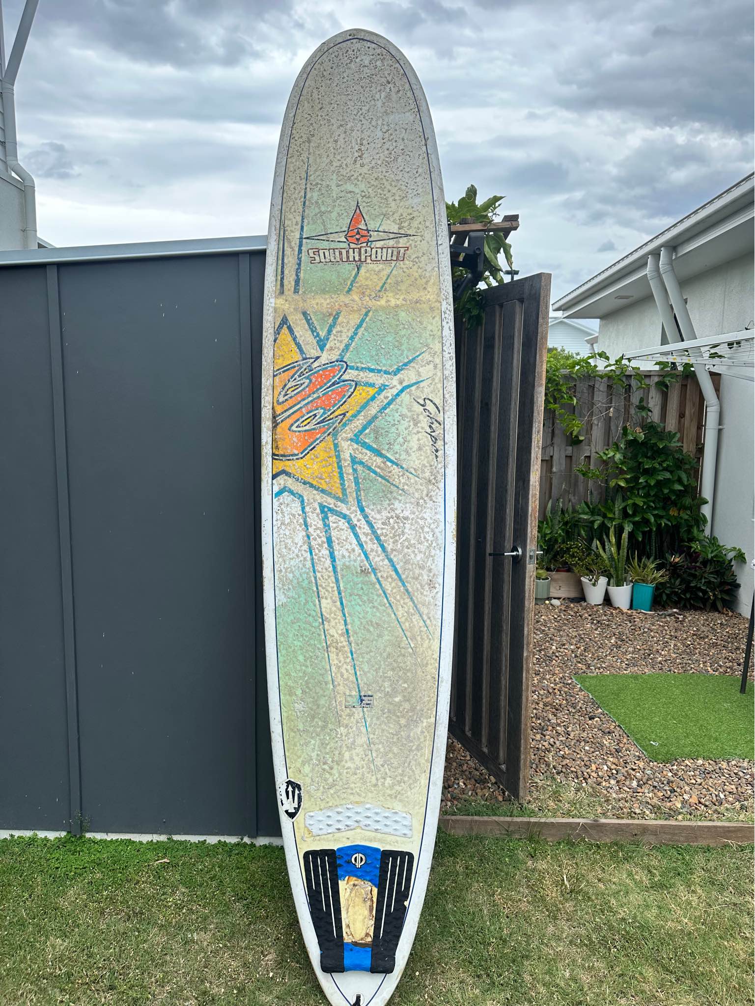 This South Point epoxy surfboard, shaped by Schaper, is inspired
