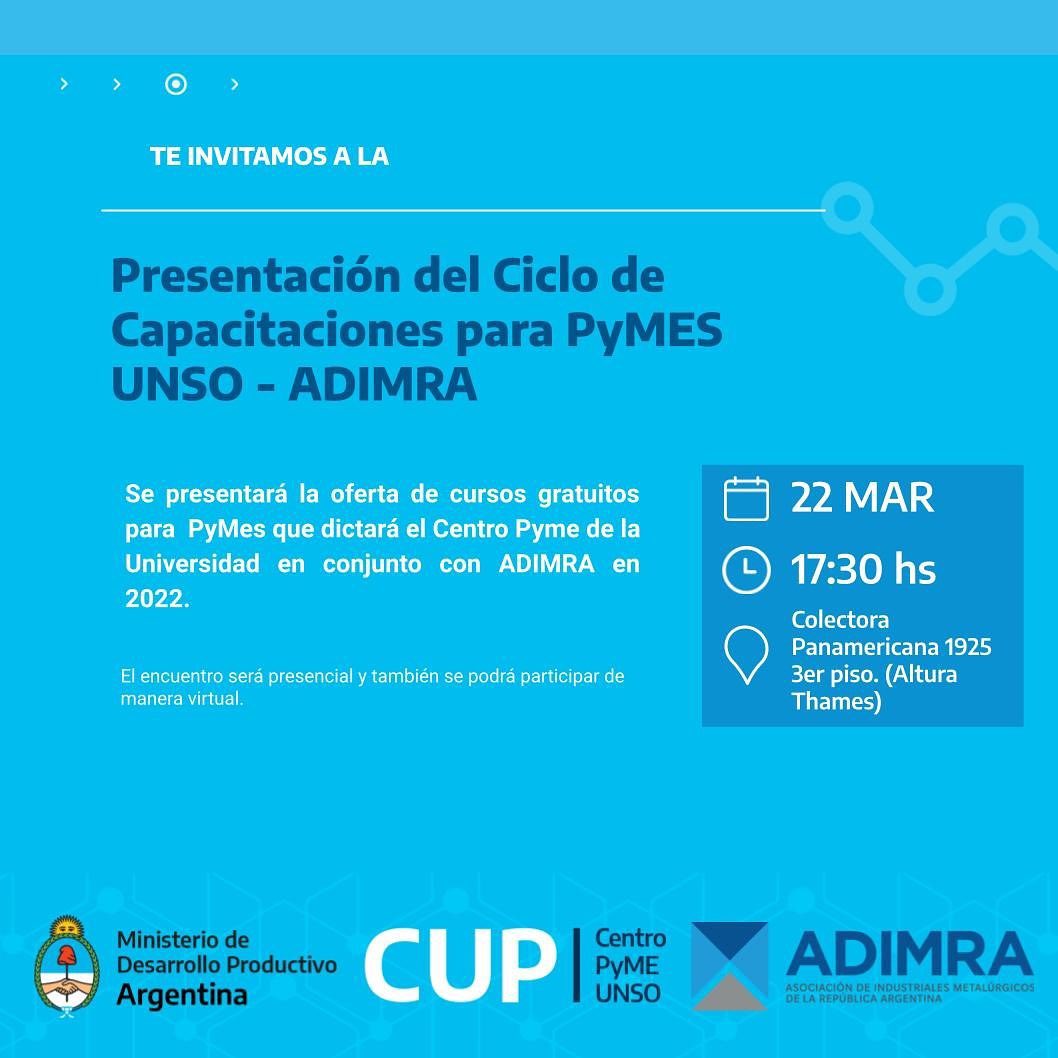 ️ Sumate a la presentación del Ciclo de Capacitaciones para PyMEs ...