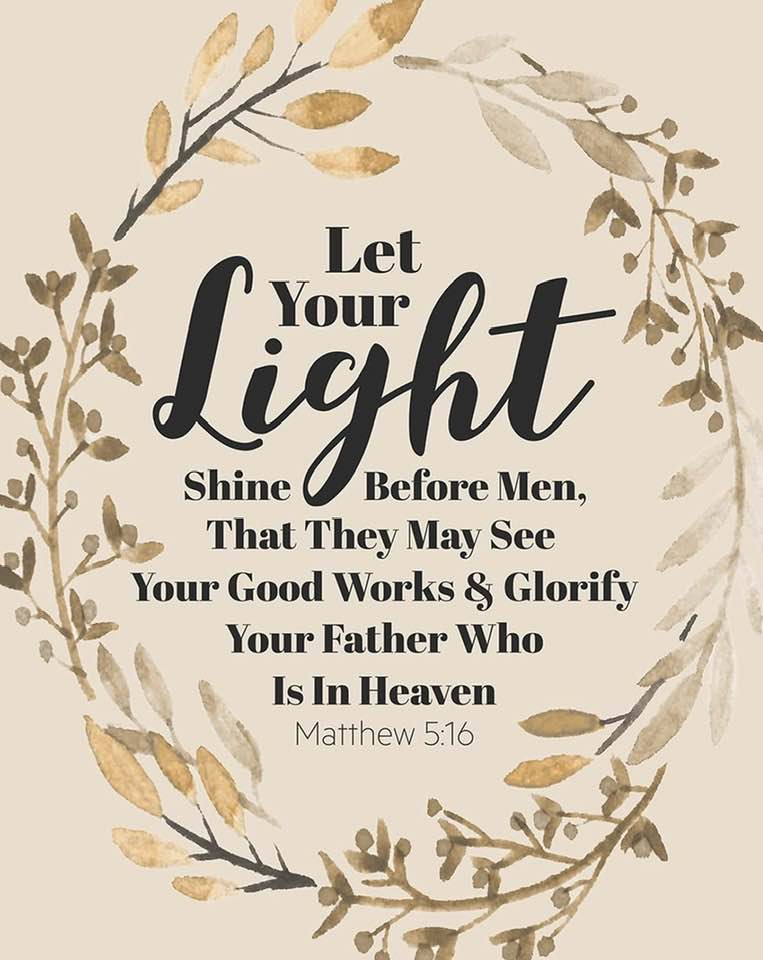 Shine your light for God