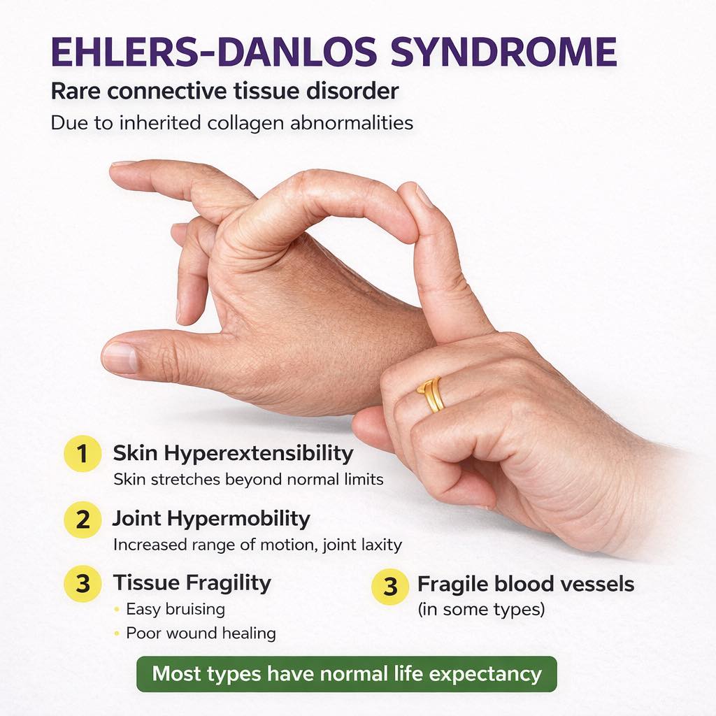 What type of collagen is affected in Ehlers-Danlos syndrome?