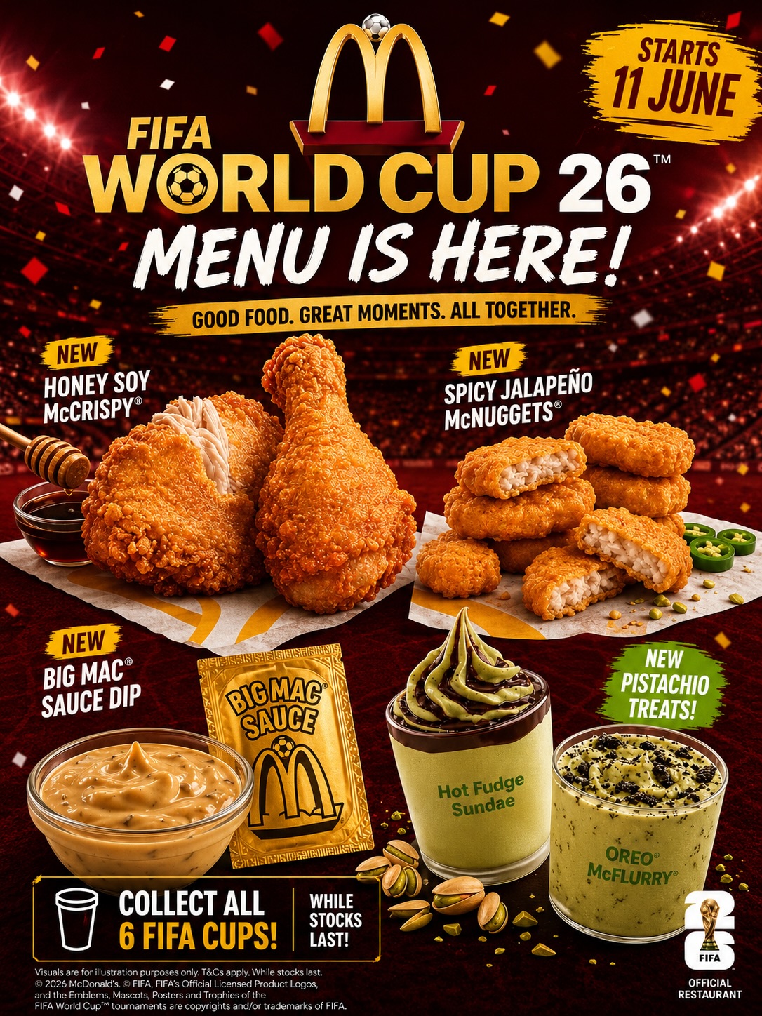 ⚽️🏆 @mcdsg's FIFA World Cup 26 takeover is here! From NEW menu