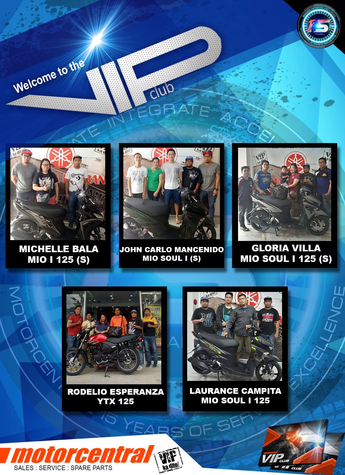 Motorcentral Sales Corp. It is a pleasure to WELCOME Mrs. Michelle