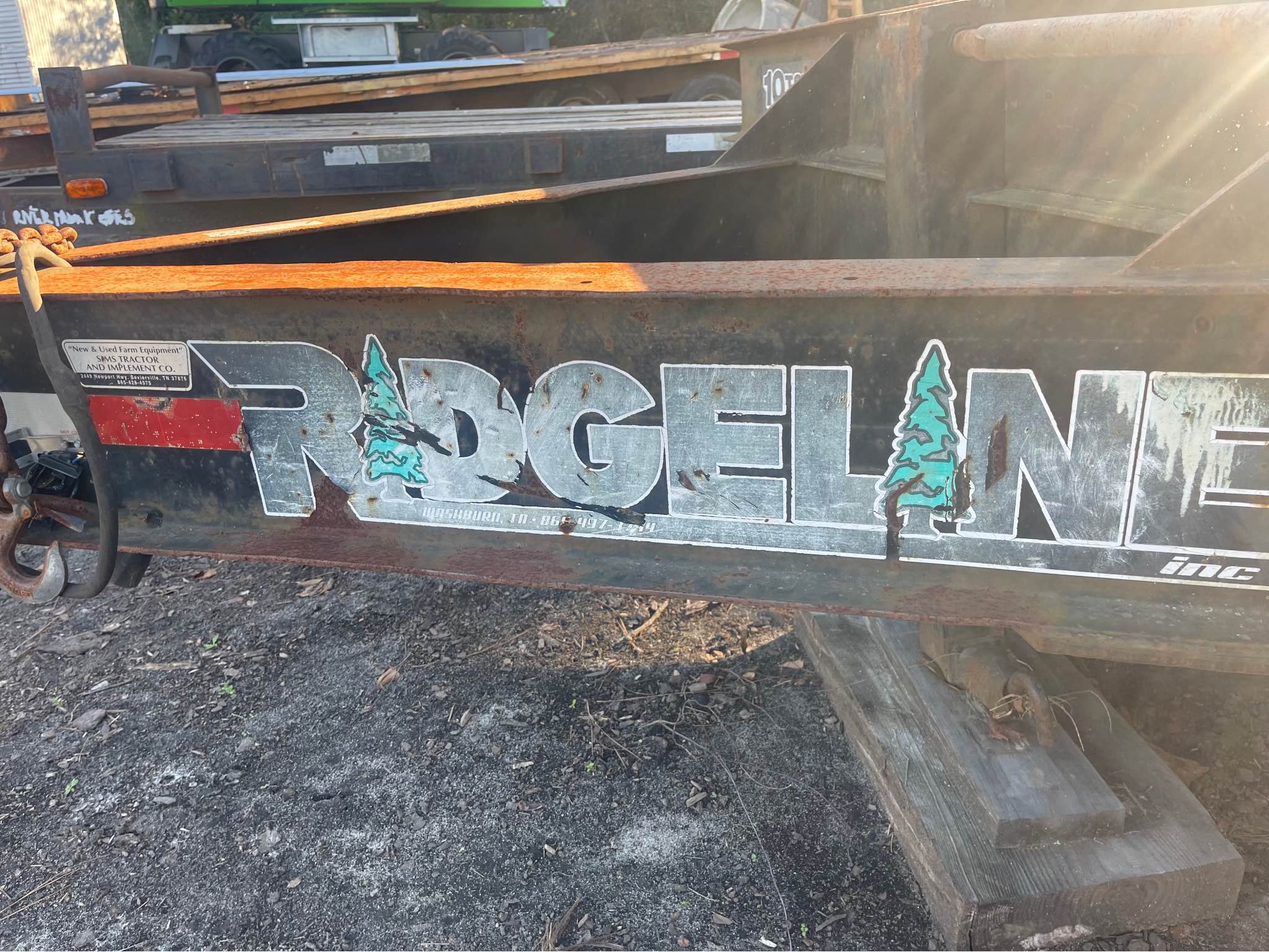 Ridgeline 10 ton trailer, 22 ft x 8 ft two ramps wood average still has ...