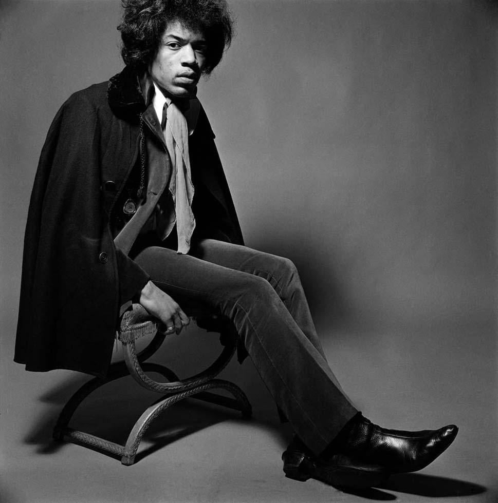 Gered Mankowitz's classic shot of Jimi Hendrix smoking taken at