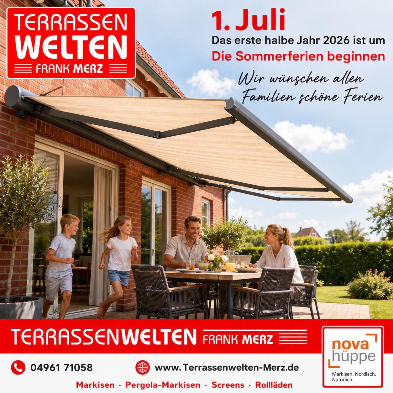 markise zum klemmen 4m tillvex Klemmmarkise 400cm breit mit Handkurbel | Balkonmarkise ohne Bohren | Balkon UV-beständig, wasserdicht & höhenverstellbar Markisen kaufen – Sonnenschutz Default Größe:56