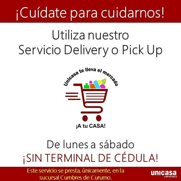 Somos Unicasa - Nuestro Servicio Delivery o Pickup está... | Facebook