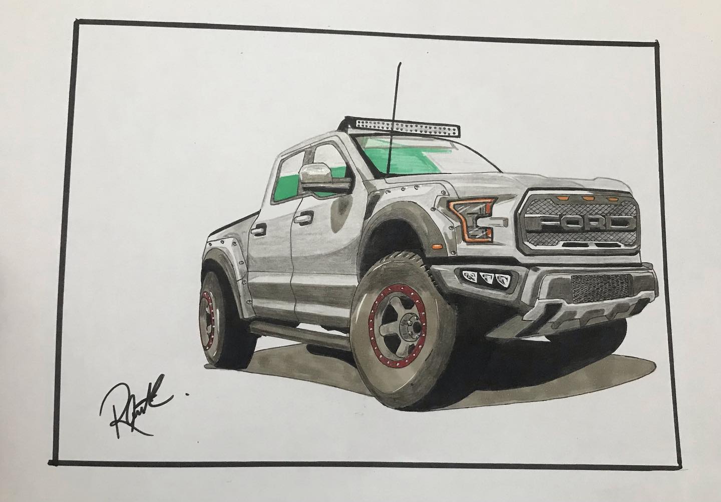 Mycar_Drawing - Buenas noches. . . . FORD RAPTOR . #f150... | Facebook