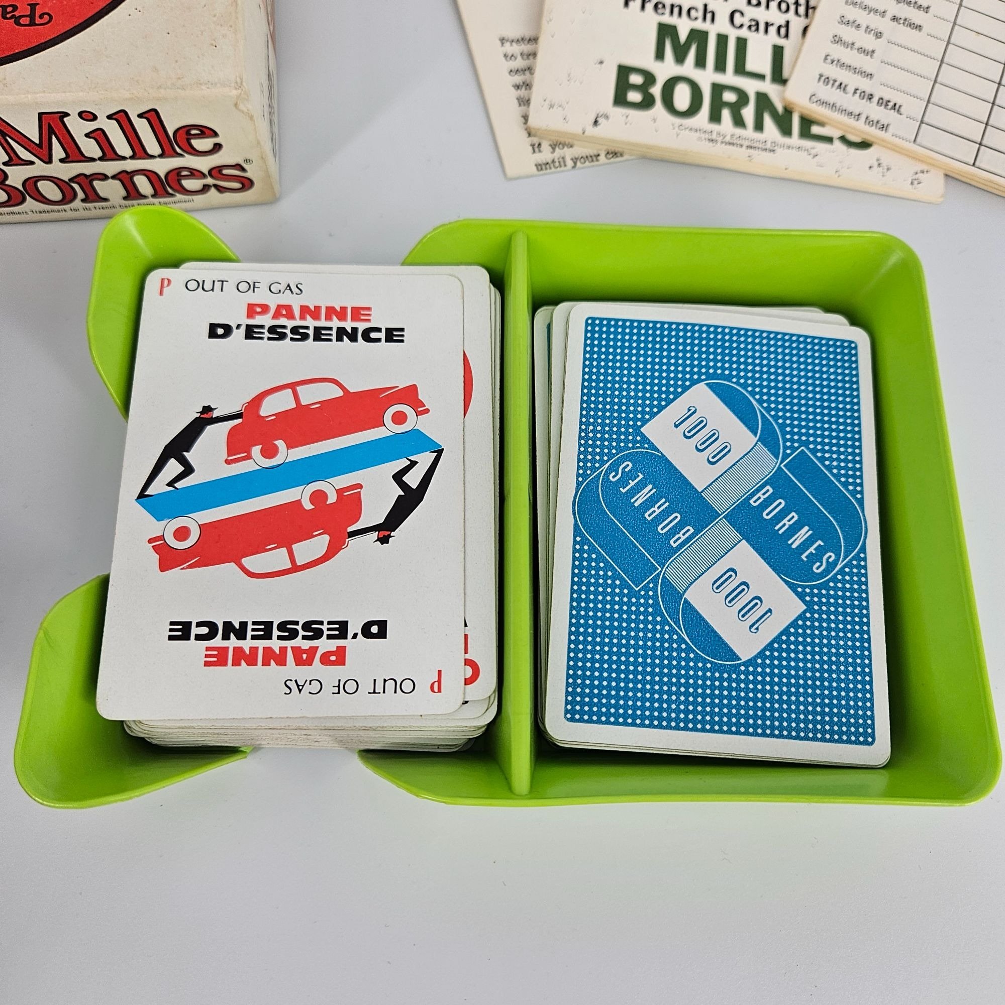 Vintage 1962 Mille Bornes French Card Game Score Sheets Rules Complete ...