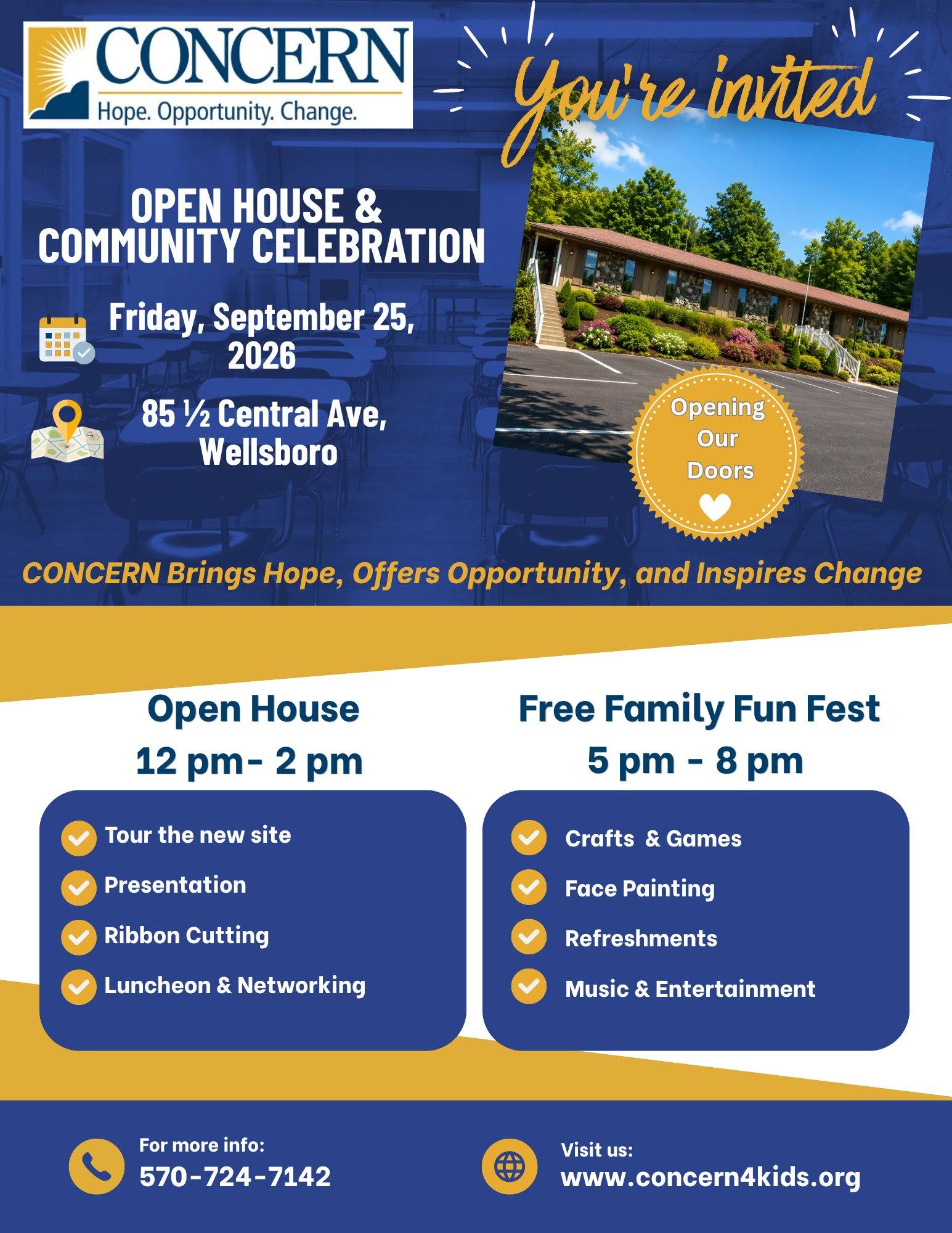 CONCERN's New Office - Wellsboro, PA