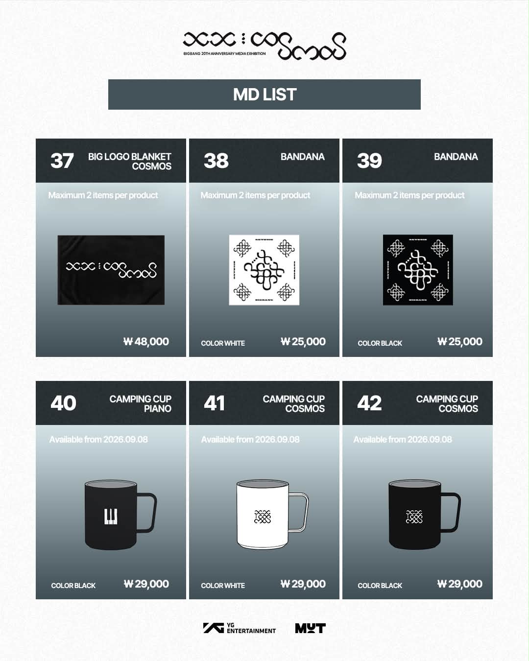 Bigbang - [MD LIST] MAIN EXHIBITION | COSMOS BIGBANG 20TH