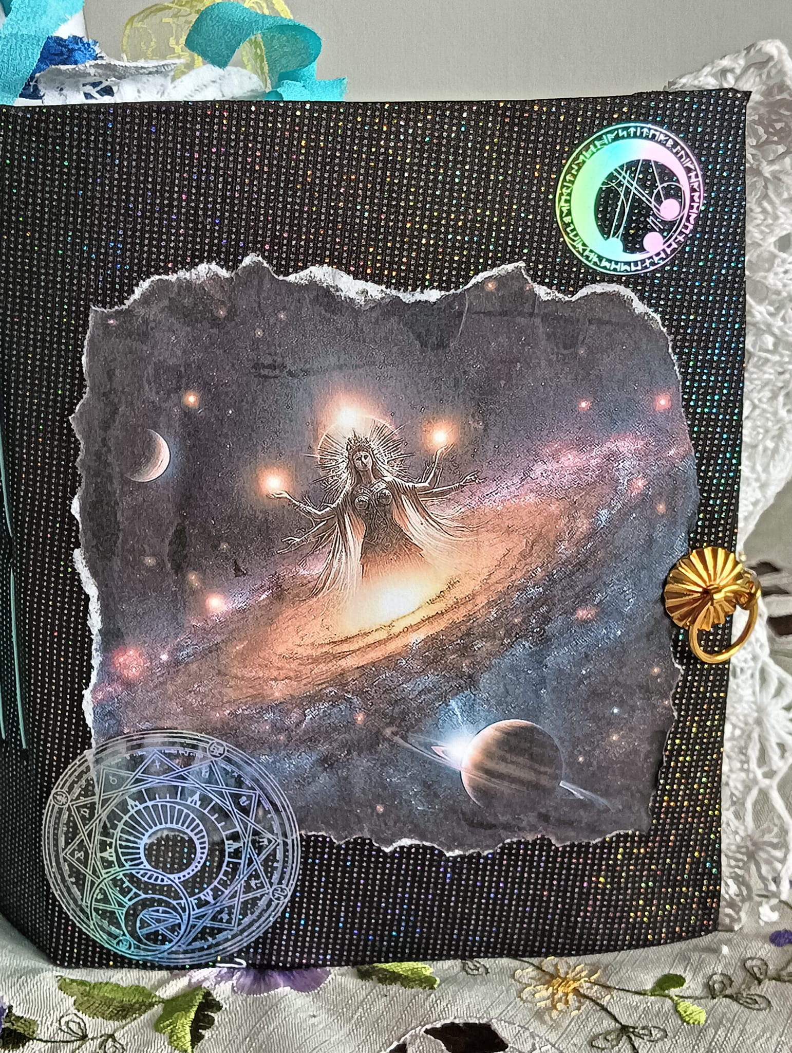 Here is the Galaxy themed Junk Journal diary finished 💙💙💙 Each