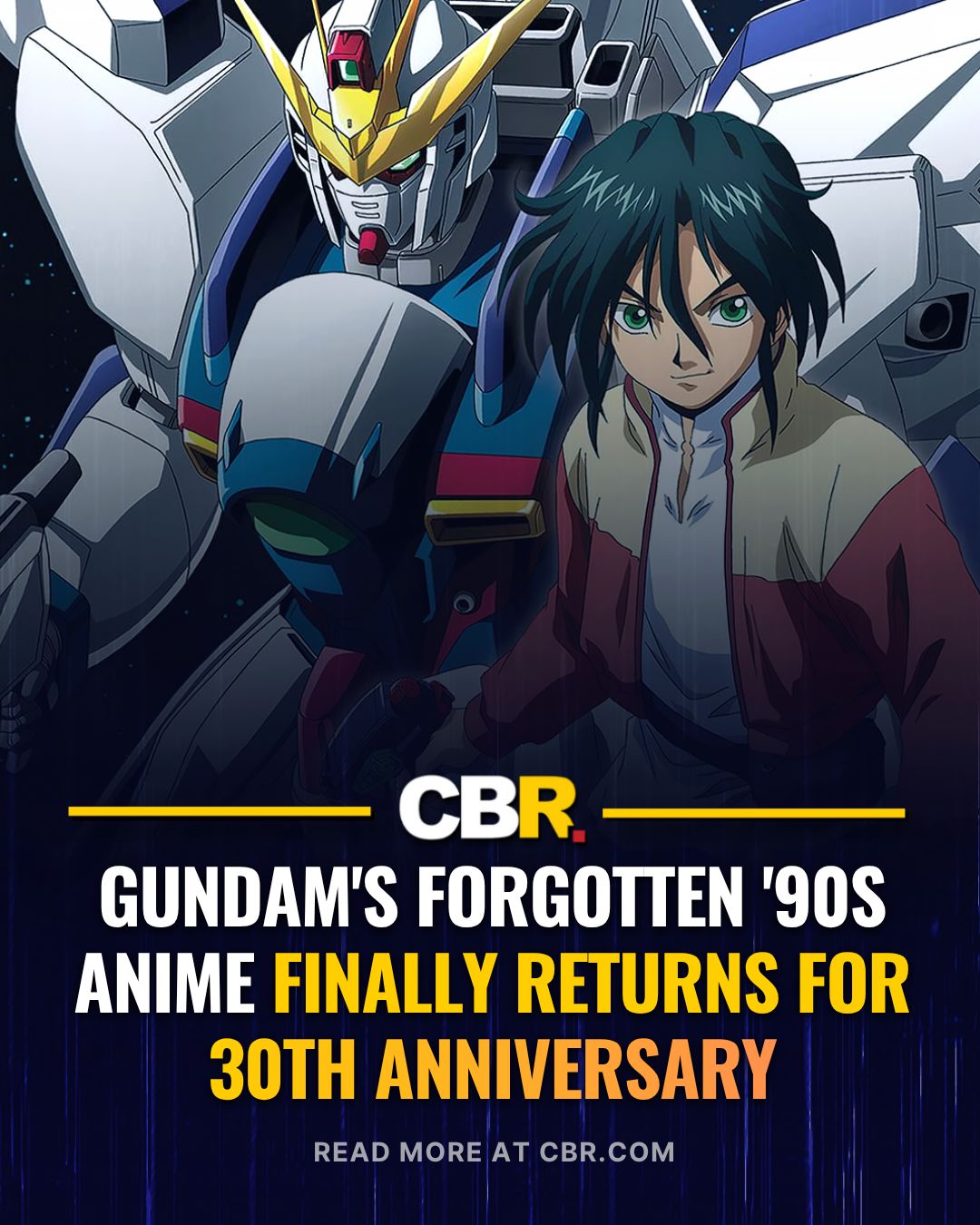 The third major alternate-universe Gundam anime from the '90s is