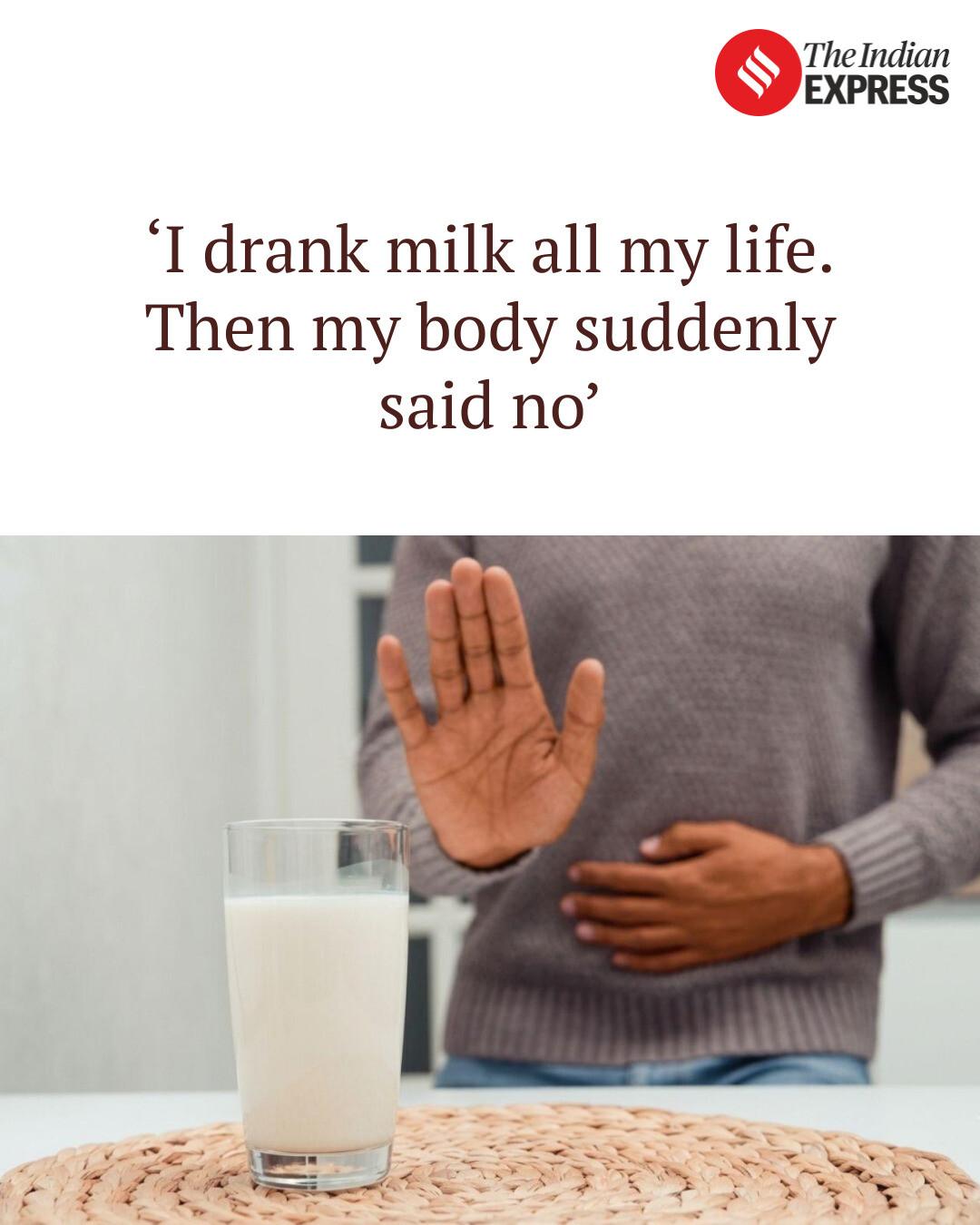 I drank milk all my life. Then my body suddenly said no' Read here 👉 https://indianexpress.com/article/lifestyle/health/adult-onset-food-intolerances- allergies-causes-symptoms-milk-gluten-10782879/?utm_term=Autofeed&utm_medium=echobox&utm_channel 