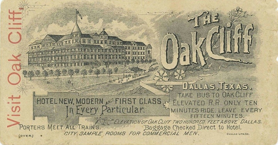 Oak Cliff hotel history in Dallas