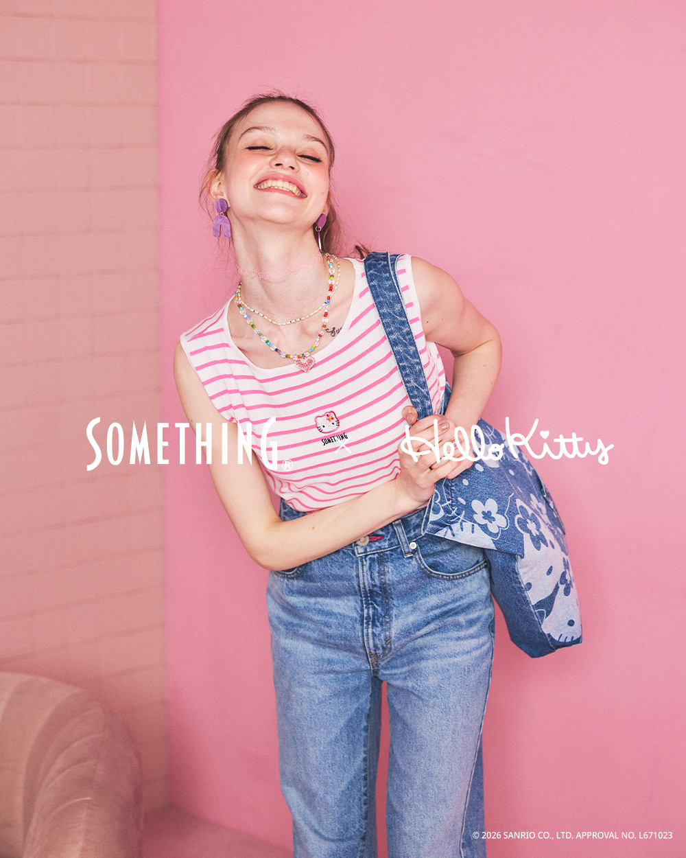 🎀SOMETHING×HELLO KITTY🎀 . ジャパンデニムブランド