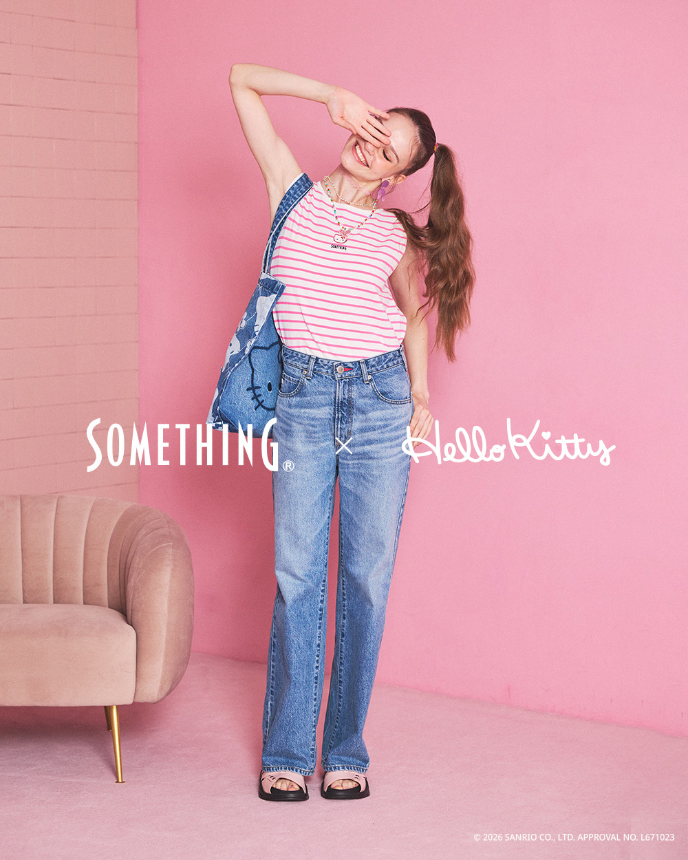 🎀SOMETHING×HELLO KITTY🎀 . ジャパンデニムブランド