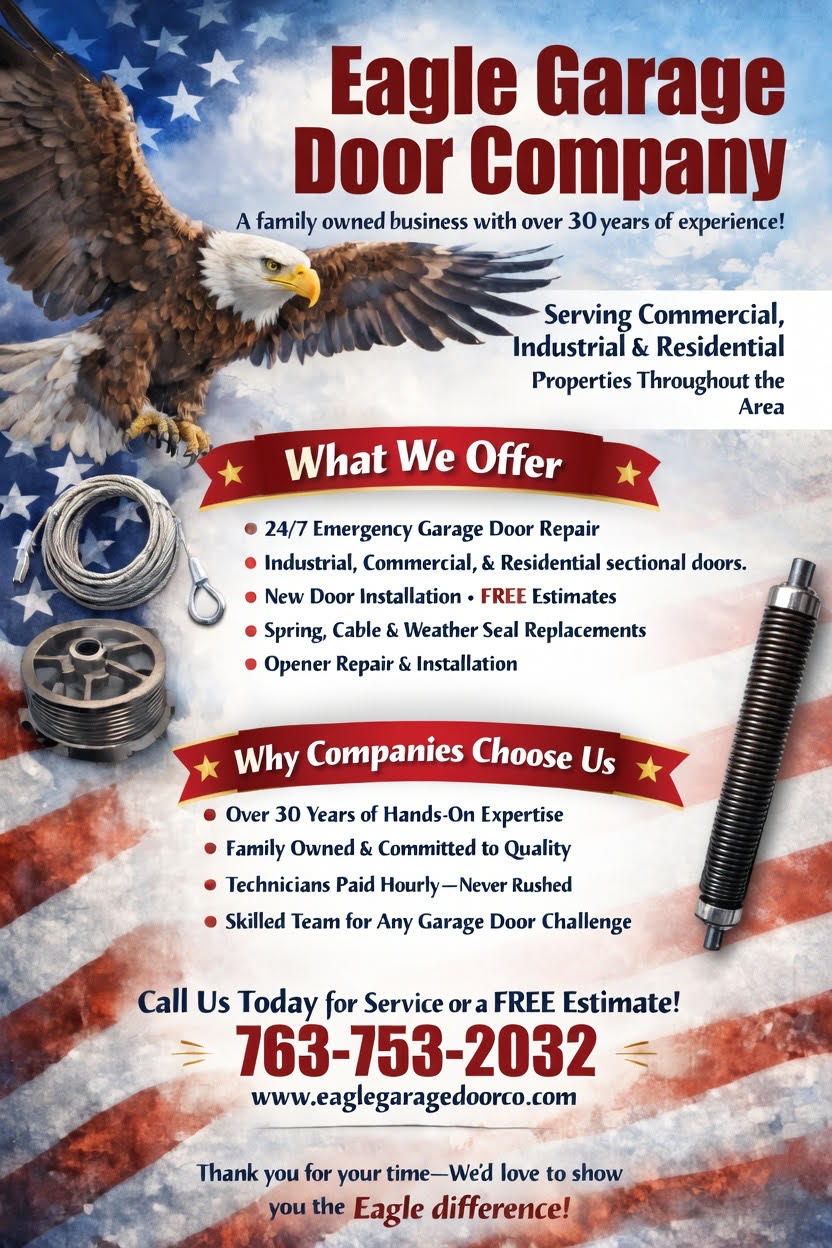 Eagle Garage Door Company offers 24/7 emergency repair and