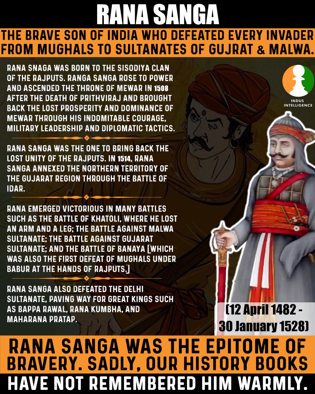 The great Rana Sanga 🫡... - Indus Intelligence