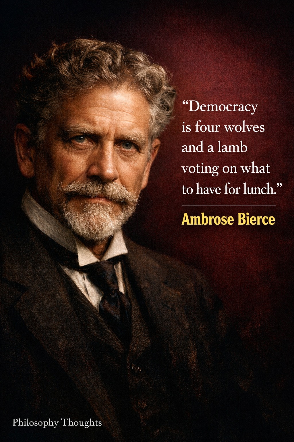 Democracy is four wolves and a lamb... - Philosophy Thoughts | Facebook