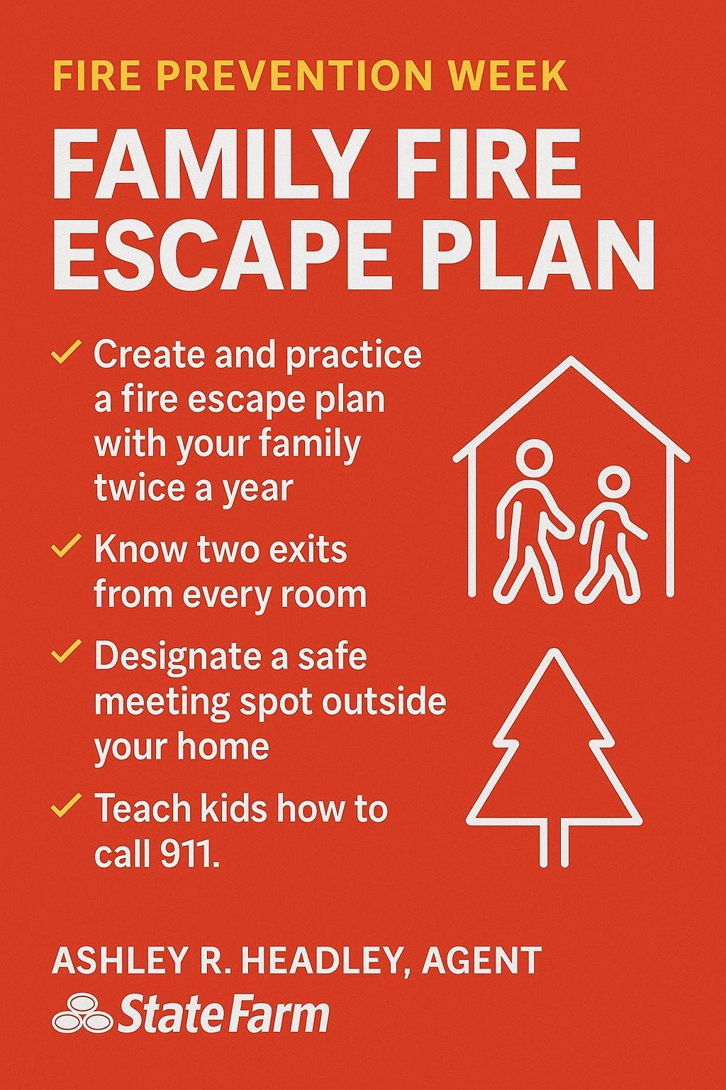 Ashley - 🔥 Fire Prevention Week! 🔥 Tip #4 of the week: Escape Plan! ⚠️ ...