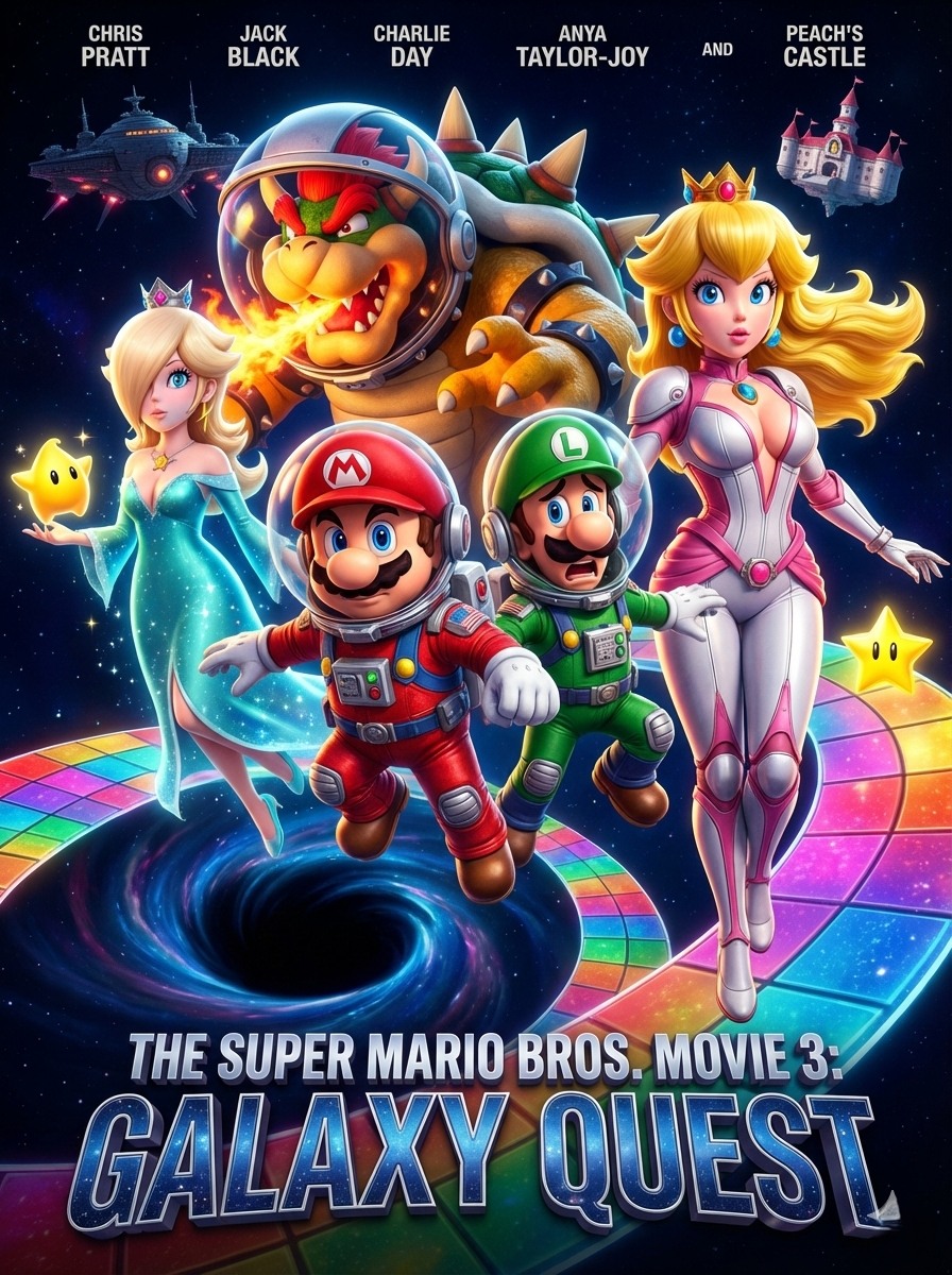 Cartoon - 🍄🚀 THE SUPER MARIO BROS. MOVIE 3: GALAXY QUEST 📅 2026 | ⭐ ...