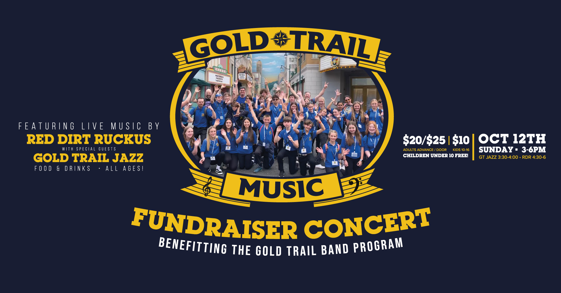 Gold Trail Music Fundraiser featuring GT Jazz & RDR!