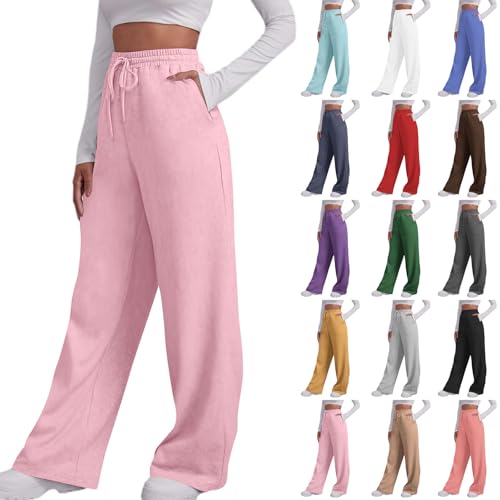 RKSTN Pantalons de Yoga pour Femmes Taille Haute Ample Jambes Larges