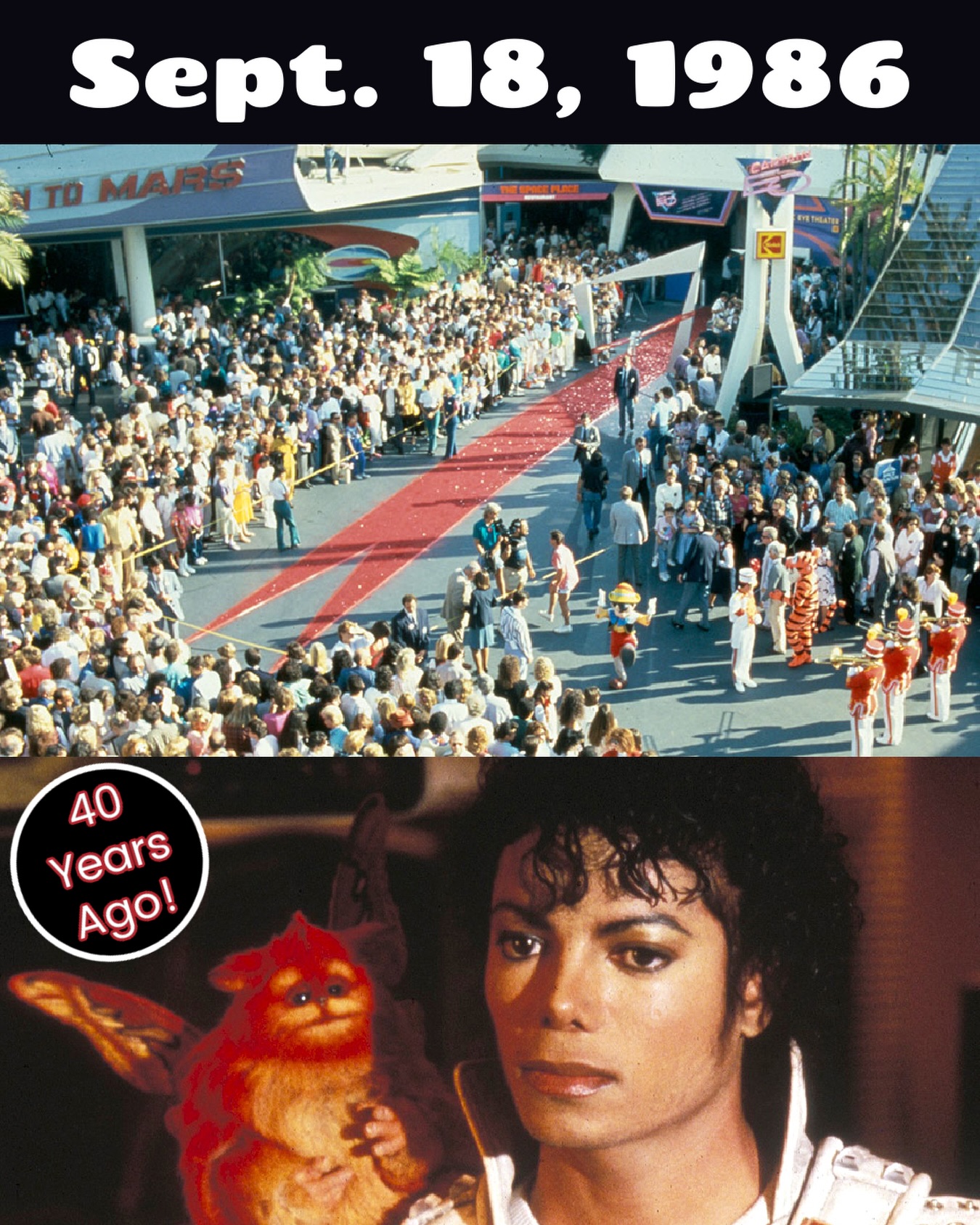 🚀 40 YEARS AGO TODAY, SEPTEMBER 18, 1986… Captain EO premiered at