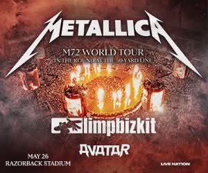Win tickets to Metallica, Limp Bizkit, and Avatar at Razorback