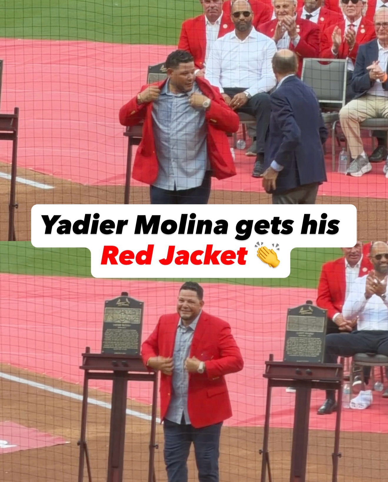 Yadier Molina is officially in the #STLCards Hall of Fame 🙌