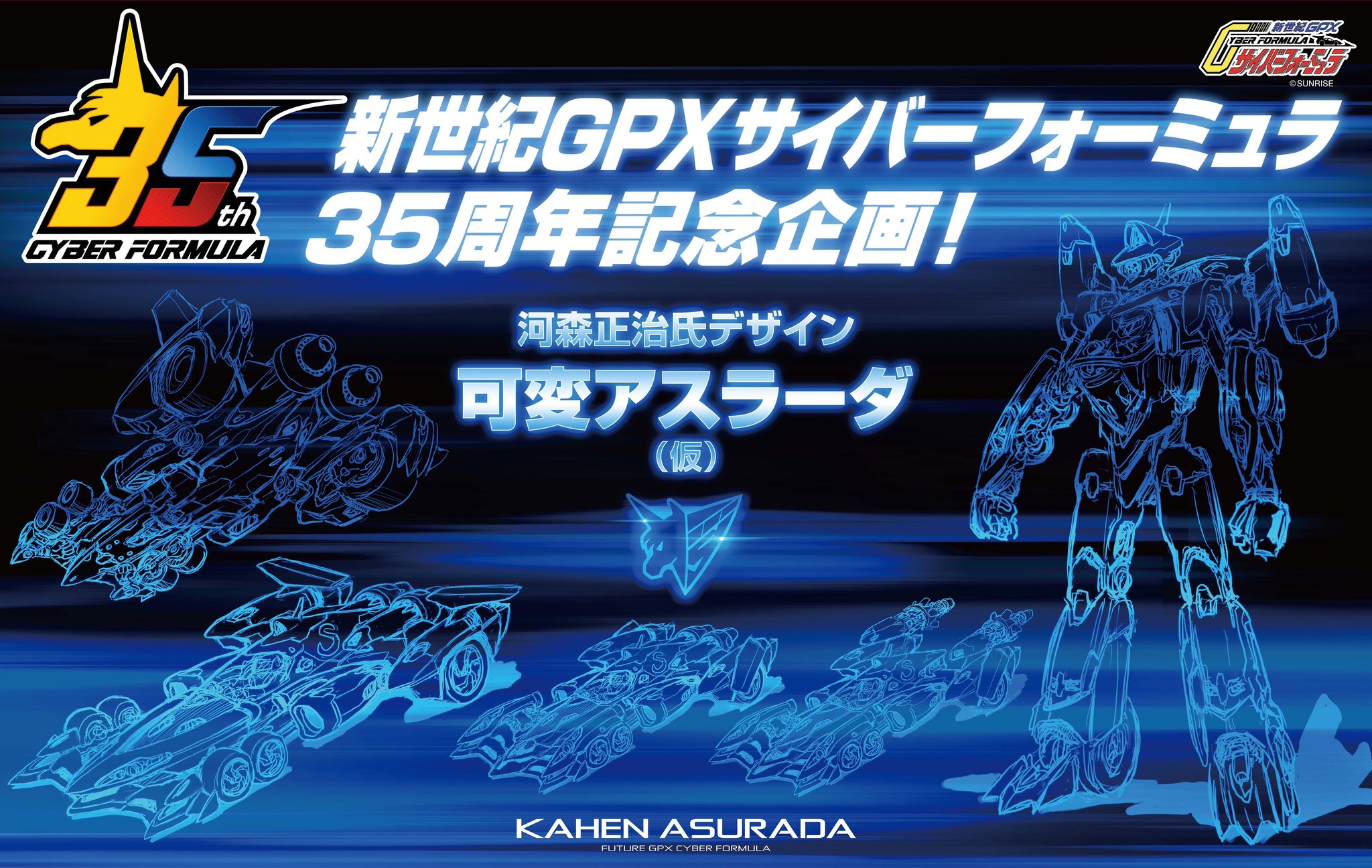 新世紀GPXサイバーフォーミュラ 35周年を記念 河森正治氏デザイン 可変