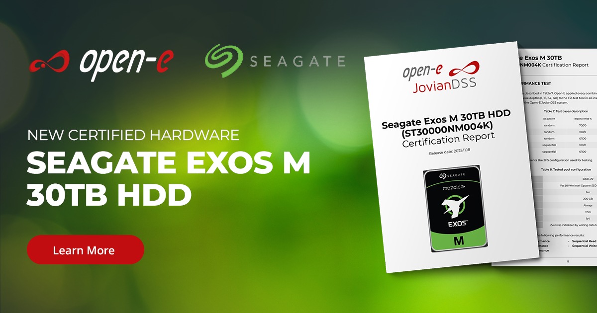 Open-E - The Seagate Exos M 30TB HDD is now officially certified for ...