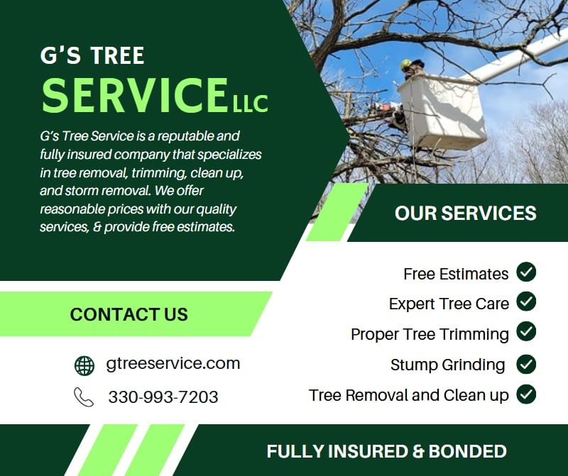 G's tree service LLC | Fowler OH