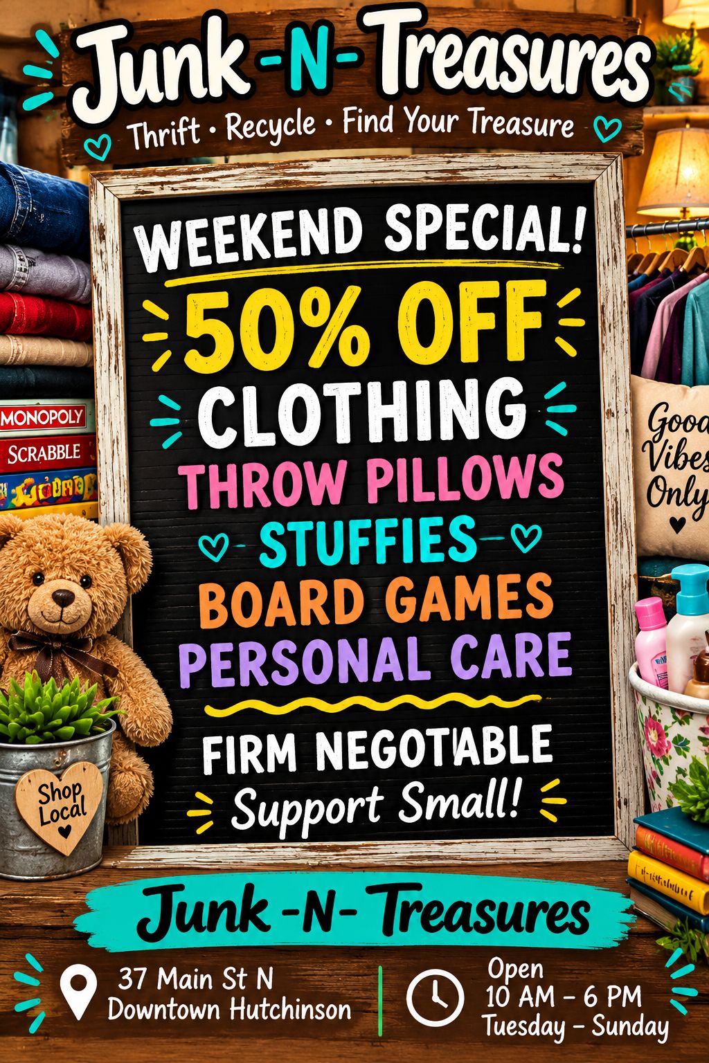 Junk -N- Treasures Thrift | Hutchinson MN