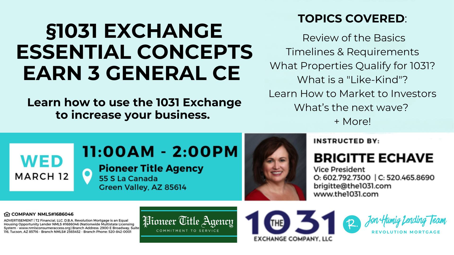 §1031 Exchange - Essential Concepts, 3 General CE Credits